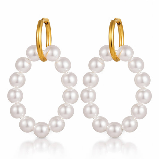 Selira Pearl Hoop Earrings