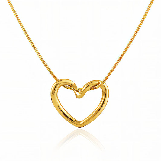 Mila Heart Pendant Necklace Gold