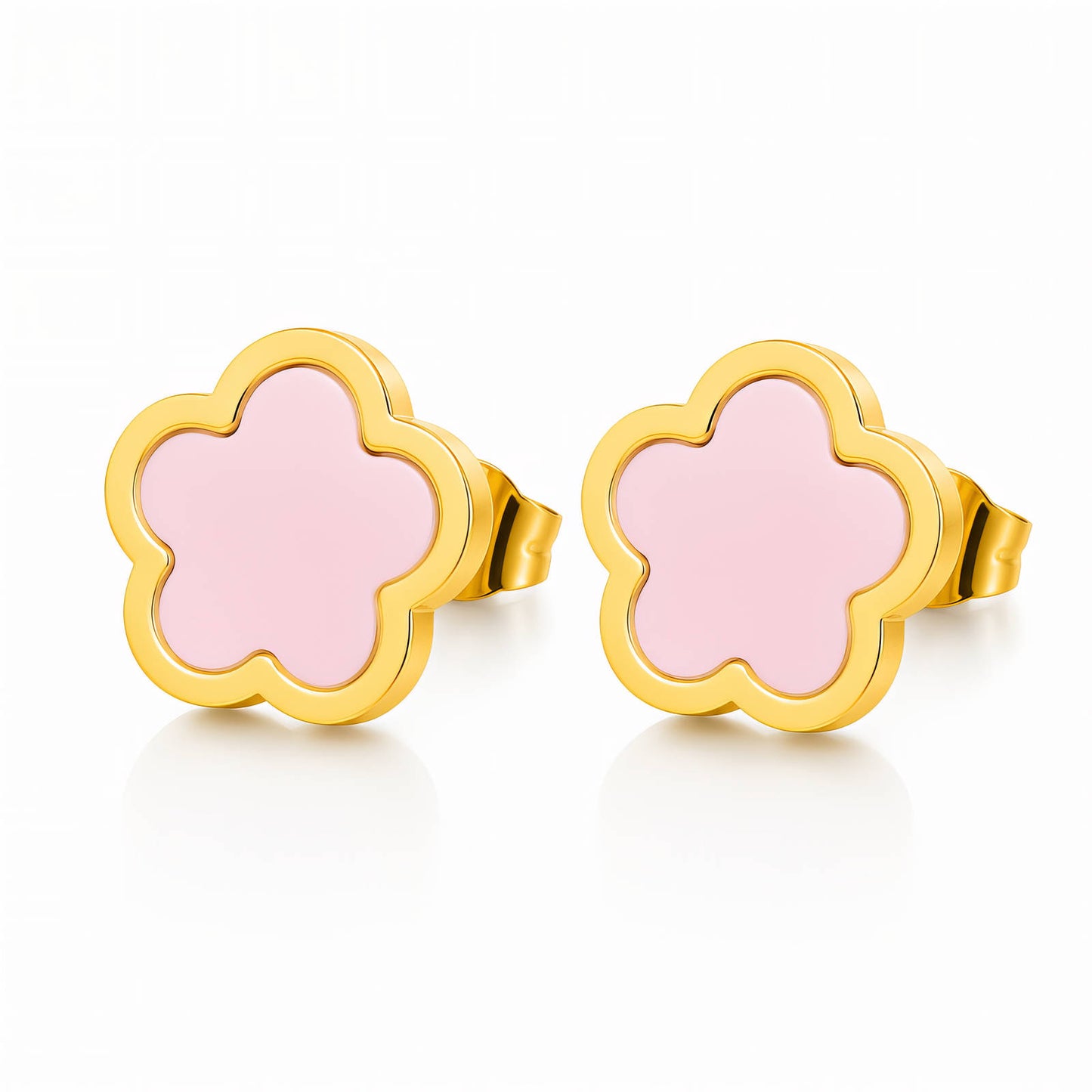 Bellora Stud Earrings. Pink
